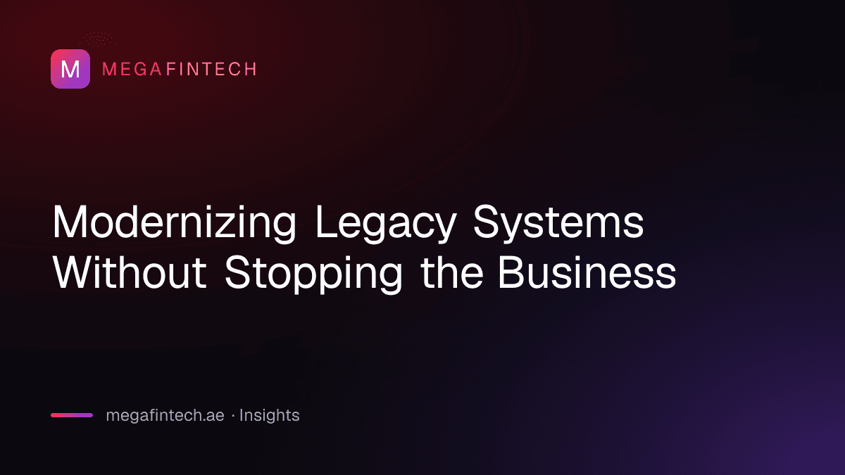 Modernizing Legacy Systems Without Stopping the Business